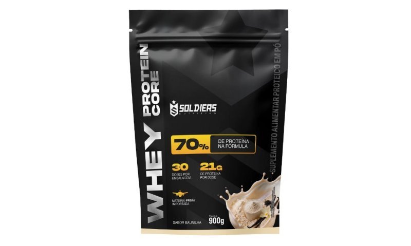 Kit Whey Core 70% de Proteína Concentrada 900g