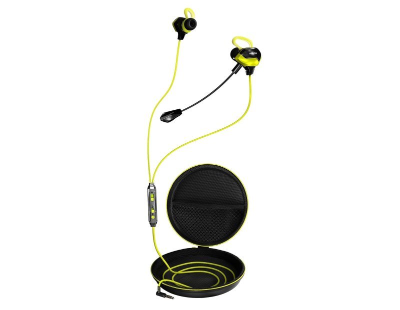 WAAW by ALOK Fone de Ouvido Gamer ENERGY 10EWG com Fio, Intra-Auricular, Microfone Extra Destacável, Case de Transporte