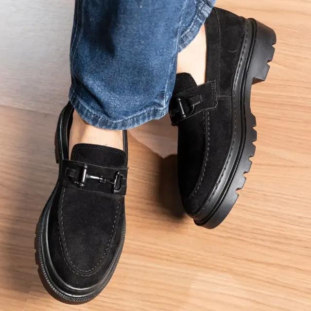 Sapato Social Masculino Mocassim Adulto Moderno Camurça Leve (37 ao 46)
