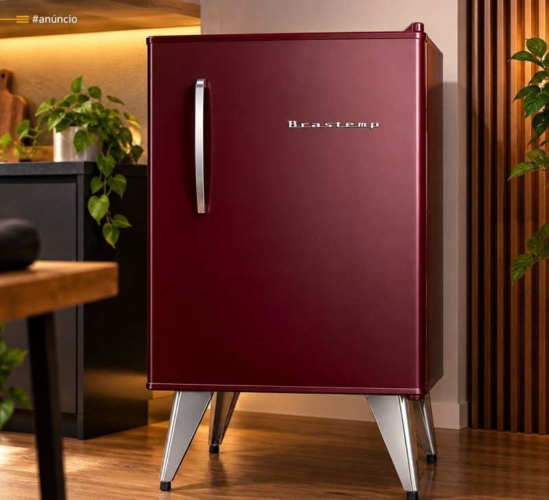 Frigobar Brastemp Retrô 76 Litros Marsala Wine (BRA08MG) 110v