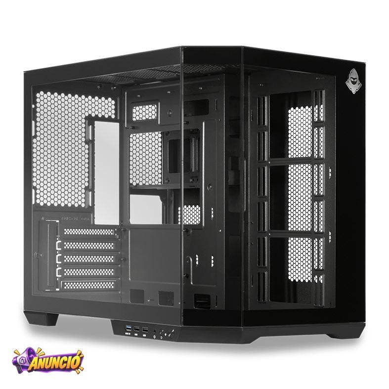 Gabinete Gamer Aquário Mancer CV700L, Mid Tower, Lateral De Vidro, Preto, MCR-CV700L-BK