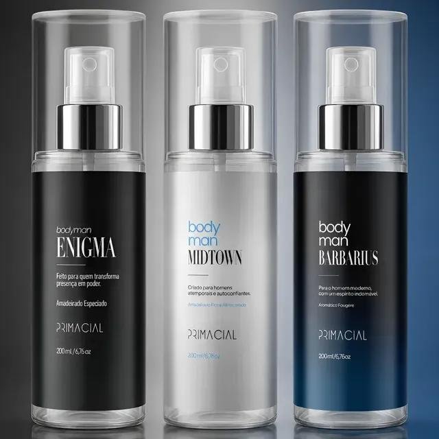 Kit Body Splash Barbarius + Enigma + Midtown 200ml