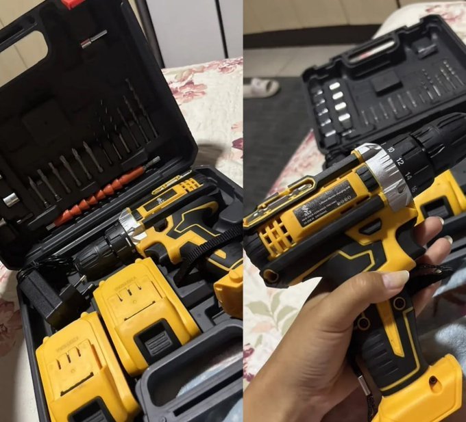 Furadeira e Parafusadeira 48V 2 Baterias + Maleta + Frete Grátis