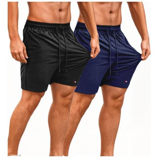 Kit 2 Shorts Bermuda Tactel Elástico Sandrini Academia Sport (P ao GG)