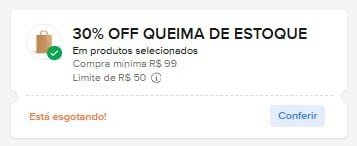 CUPOM: ESTOQUE2710 - 30% OFF em compras acima de R$99,00 no Mercado Livre