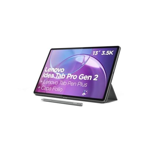 Tablet Lenovo Idea Tab Pro, Processador Snapdragon 8s Gen 4, 8GB RAM, 256GB, Tela 13" 3.5K 144Hz Wi‑Fi, Android 16, Caneta + Folio