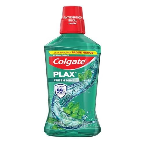 Colgate Plax Fresh Mint Enxaguante Bucal Sem Álcool, 500ml