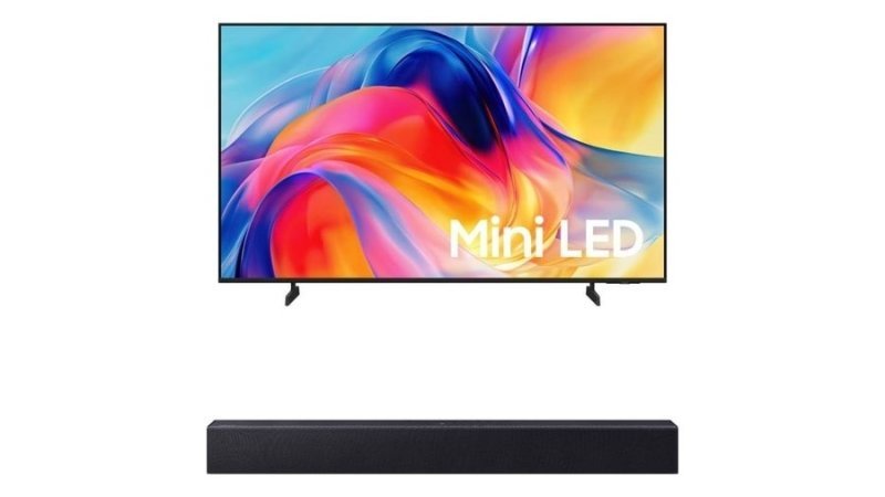 Samsung Smart TV 50" Mini Led 4K M75h + Soundbar Samsung Hw-B400f