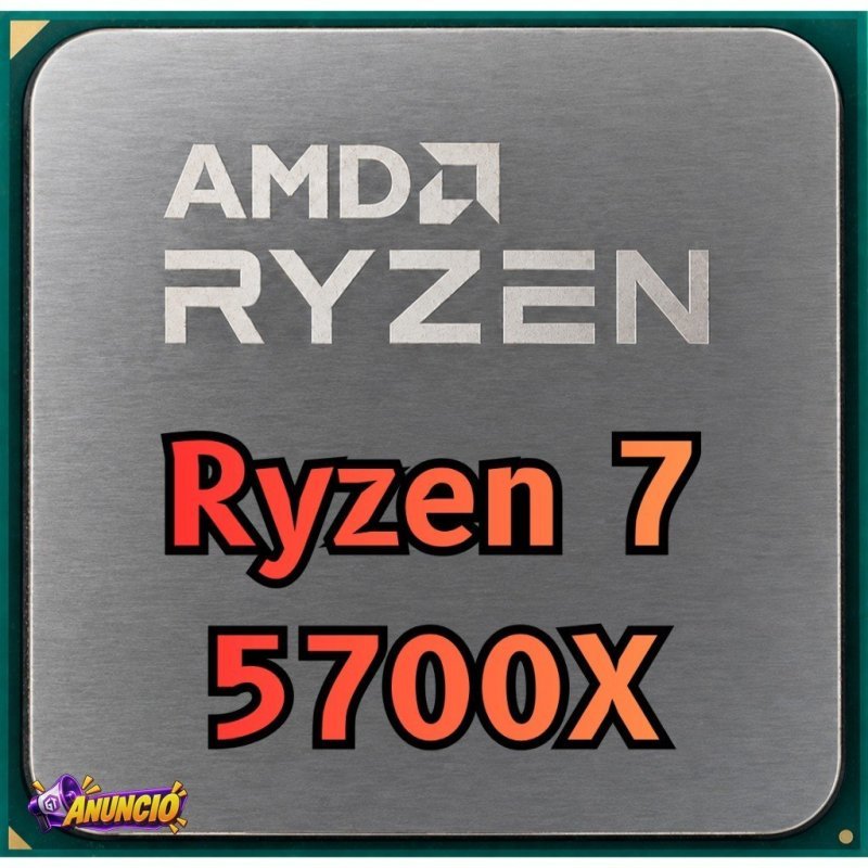 Processador AMD Ryzen 7 5700X, 3.4GHz, Cache 32 MB, 8 Núcleos, 16 Threads, Sem Vídeo Integrado