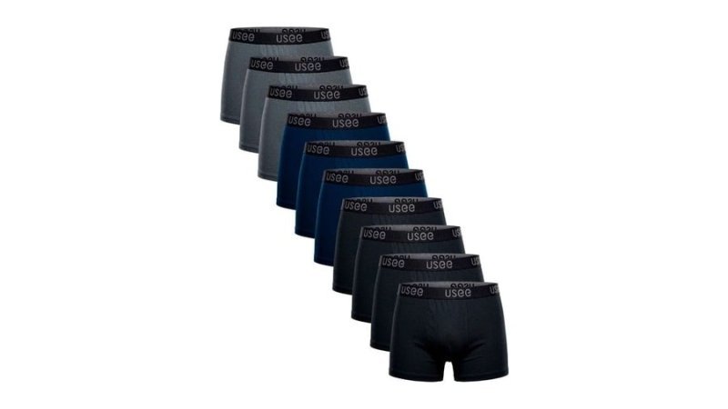 Kit Com 10 Cuecas Boxer Algodão Adulto