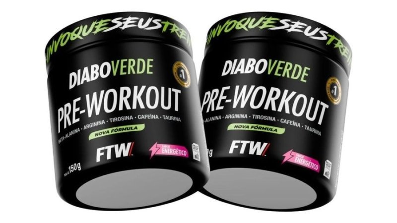 Kit 2x Pré Treino Diabo Verde Pre-Workout 150g Ftw