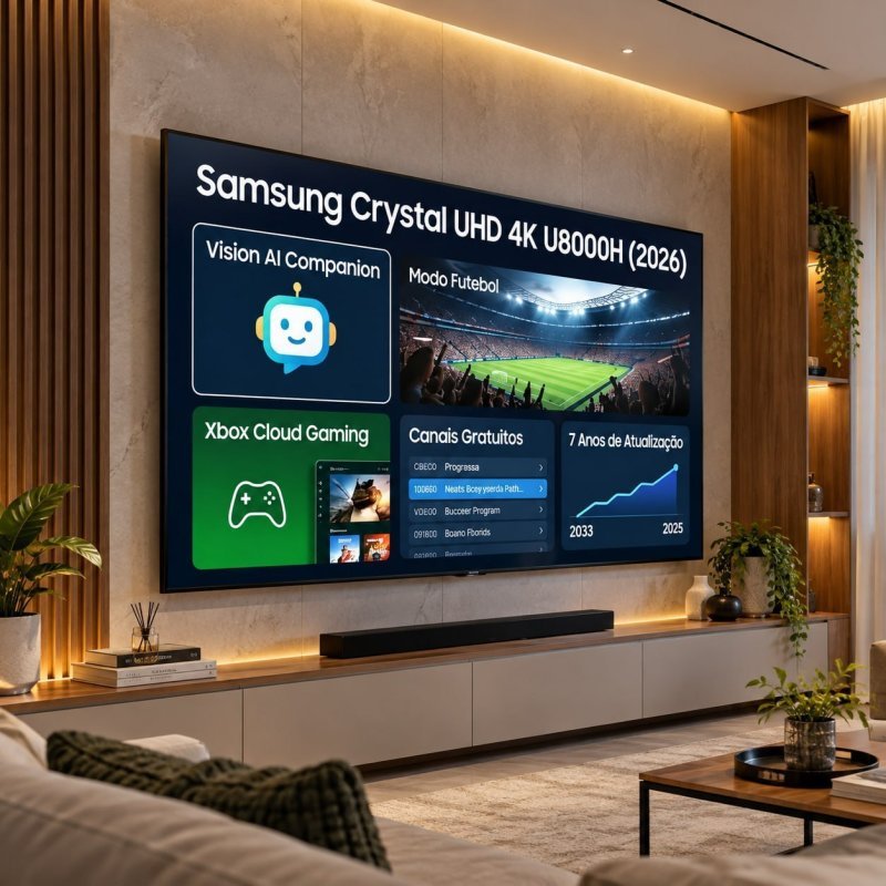 Samsung Smart TV 75 Crystal UHD 4K U8000H 2026