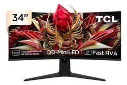 Monitor Gamer Curvo Tcl 34 Polegadas Qd-Mini Led Wqhd R83q 180hz 1ms (Gtg) Hdr 1400 Nits 34r83q