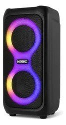 Caixa de Som Bluetooth Caixinha Grande 2 Altos Falantes 10w-hz 5.0 Boombox Com Radio Fm E Entrada Usb Pendrive