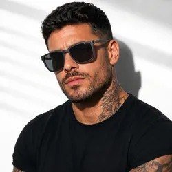 Óculos De Sol Quadrado Masculino Proteção Uv400