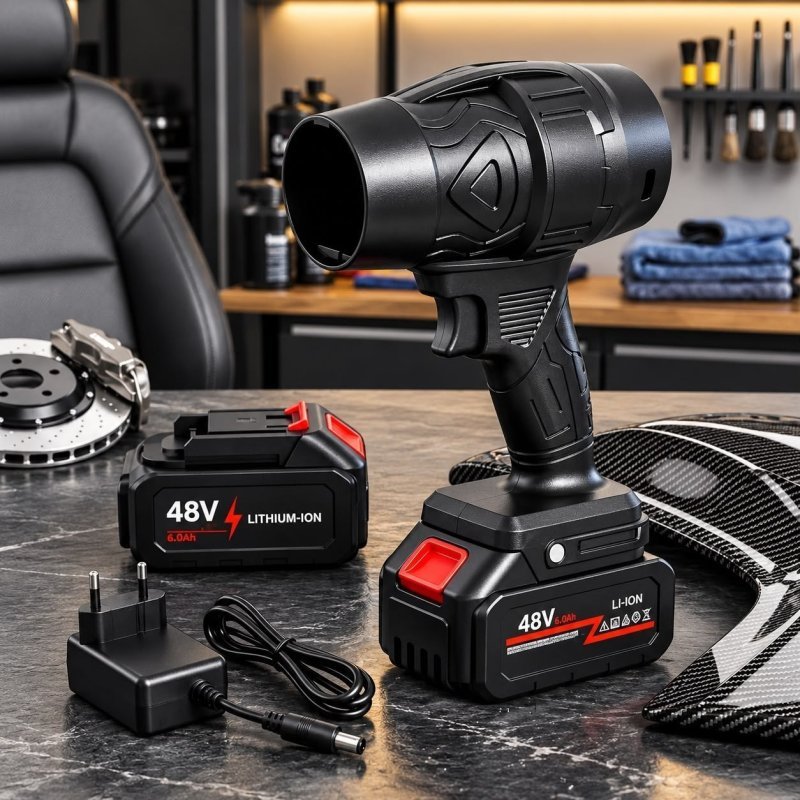 Soprador Turbo Portátil Quicko 48V 1050W com 2 Baterias