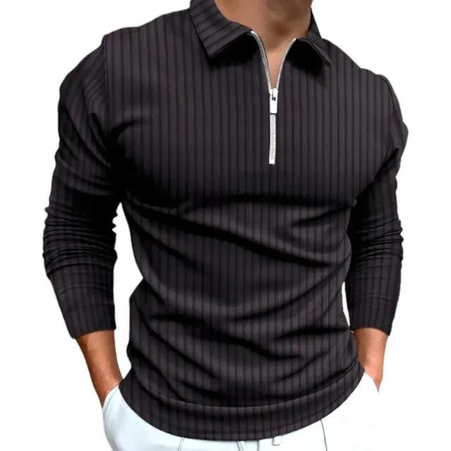 Camiseta Polo Manga Longa Com Zíper Lançamento (P ao GG)