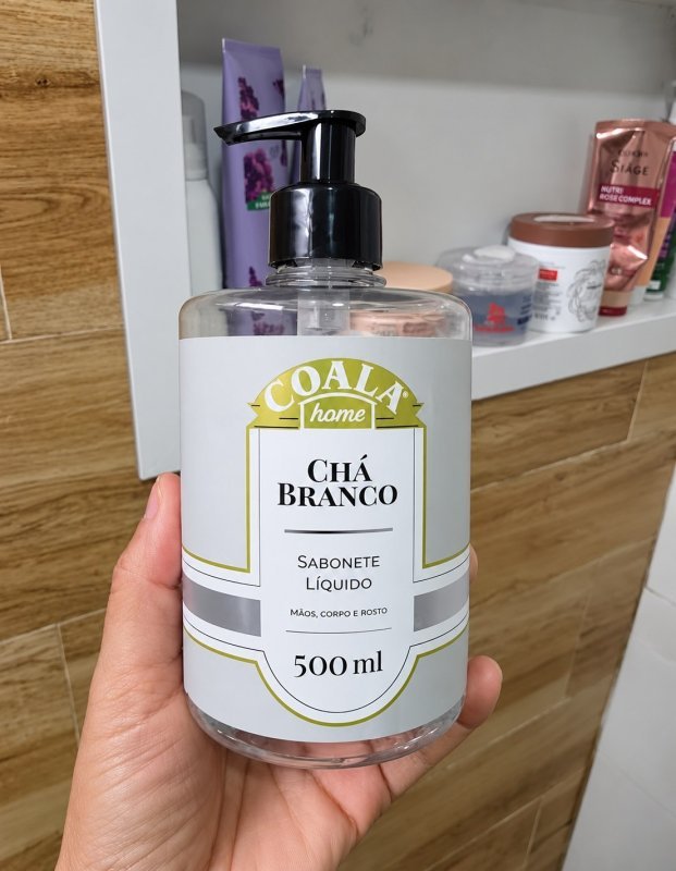 Coala Sabonete Liquido Maos e Corpo Limpa Hidrata Perfuma 500ml Cha Branco