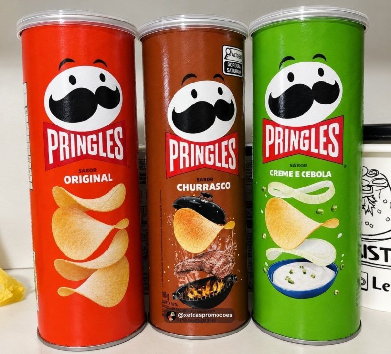 Pringles Pack Promo Salgadinho de Batata Frita 3 Sabores + Frete Grátis