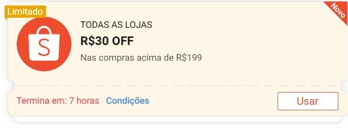 Novo Cupom Shopee
