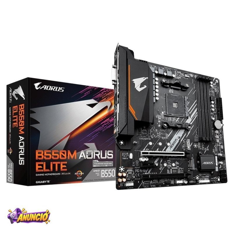 Placa Mãe AORUS ELITE AMD AM4 Gigabyte B550M DDR4 Gamer