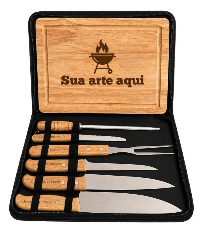 Kit Churrasco Personalizado - 8 Peças
