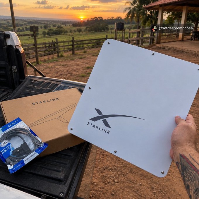 Antena de Internet Via Satélite Starlink Mini + Frete Grátis