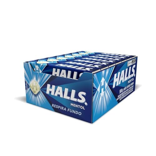Bala de Mentol HALLS, 28g, Pack com 21 Unidades