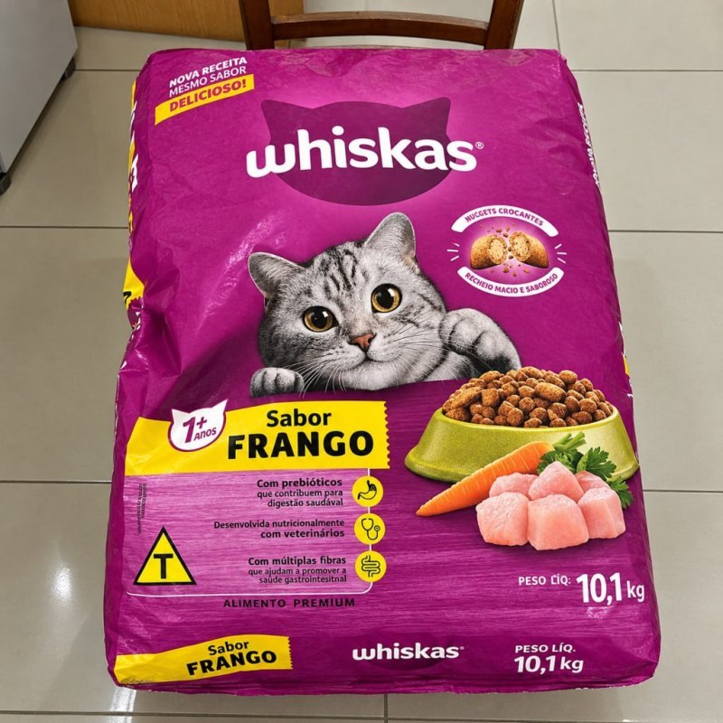 Ração Whiskas Frango Para Gatos Adultos 10,1 Kg