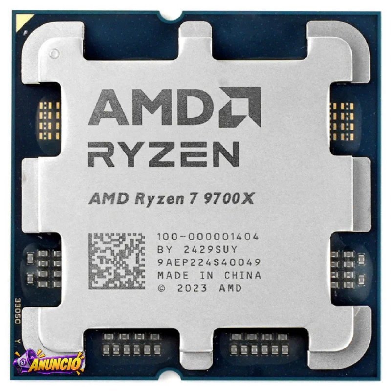 Processador AMD Ryzen 7 9700X 3.8GHz (5.5GHz Turbo) 8 Cores 16 Threads AM5 40 MB Novo (Sem Caixa ou Cooler)