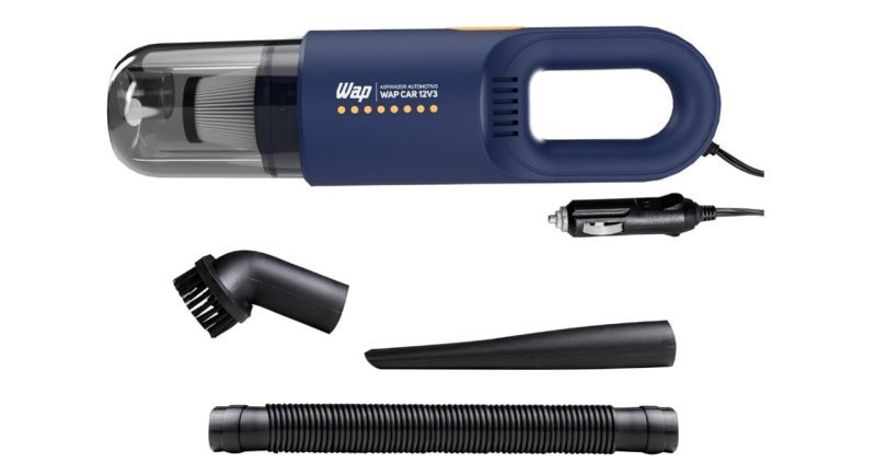 Wap Aspirador Automotivo Portátil 12V, 420Ml Sólido, Filtro Hepa, cabo de 3,7m