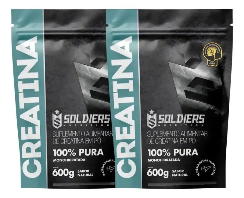 Creatina Soldiers Nutrition em pó Sem sabor x 1.2kg 2 un