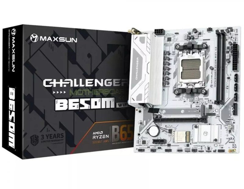 Placa Mãe Maxsun Challenger B650M WiFi Ice V2
