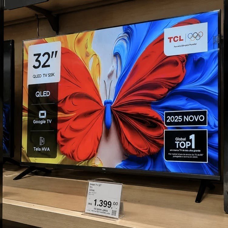 Smart TV TCL 32 Polegadas QLED Full HD S5K WiFi Bluetooth