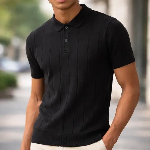Camisa Polo Masculina Tricot Casual Canelada Original (P ao XG)