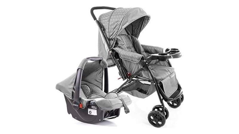 Cosco Kids, Travel System Reverse, Cinza Rajado