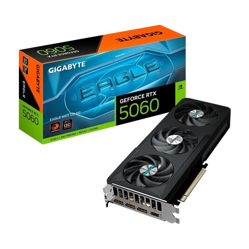 Placa de Vídeo Gigabyte RTX 5060 EAGLE MAX OC 8GB NVIDIA GeForce
