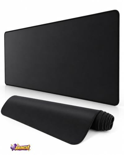 Mouse Pad Grande 90x40 cm Preto com Base Antiderrapante