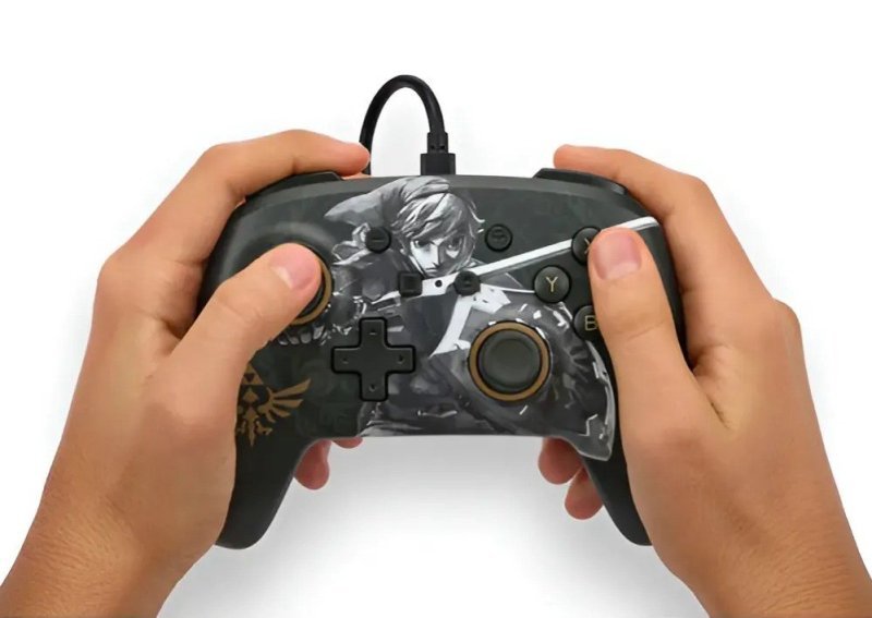 Controle com Fio PowerA Zelda Battle-Ready Link para Nintendo Switch