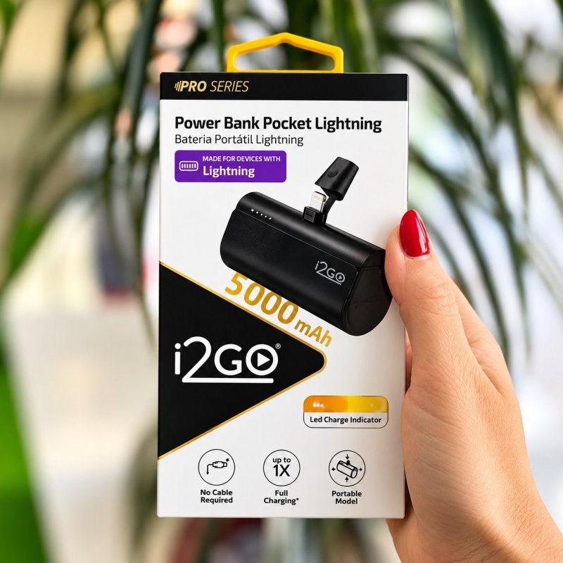 Carregador Portátil i2GO 5000mAh Lightning