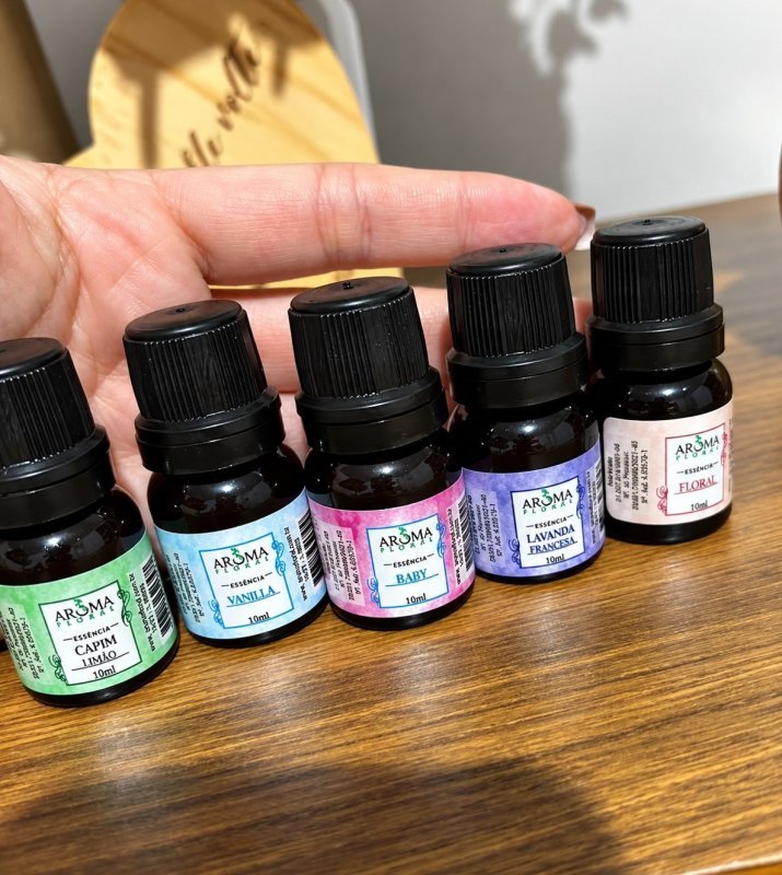 Kit com 5 Essências Para Aromatizador e Difusor Elétrico a Base de Água - Três Aromas