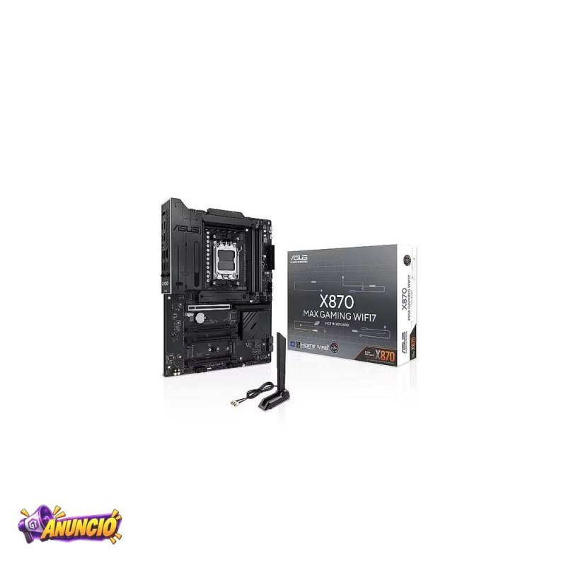 Placa Mãe ASUS X870 Max Gaming WIFI7 - RYZEN AM5 DDR5 - ATX - M.2 NVME - HDMI