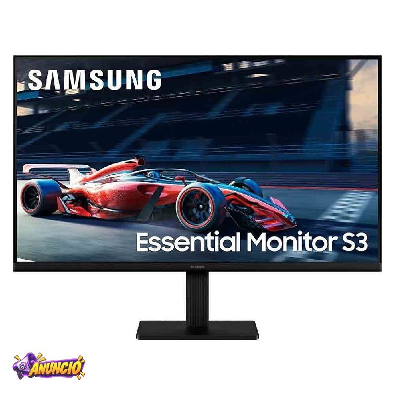Monitor Gamer Samsung S3 24" FHD, IPS, 100Hz, HDMI e VGA, Preto - LS24D300GALMZD