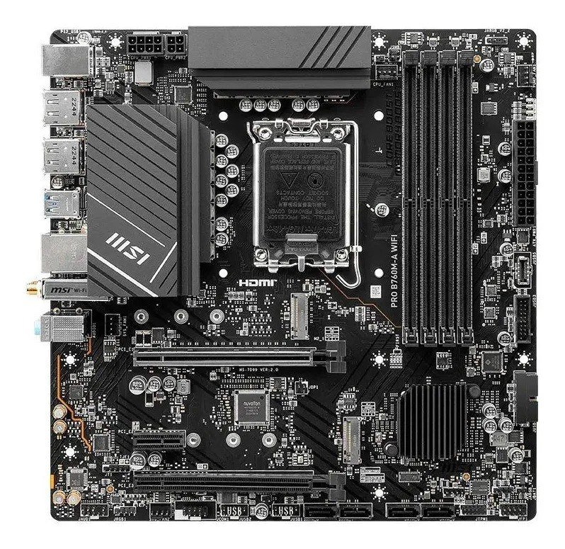 Placa-mãe Msi Pro B760m-a Wifi Lga 1700 Micro-atx Ddr5