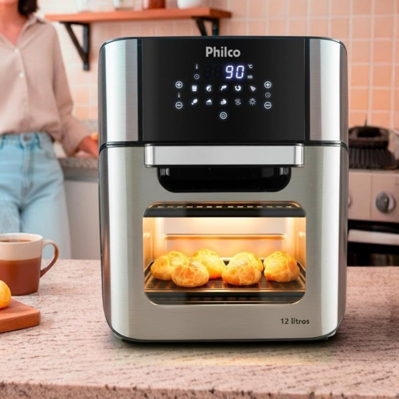Fritadeira Air Fryer Philco Oven 2 em 1 1800w 12L 127/220v