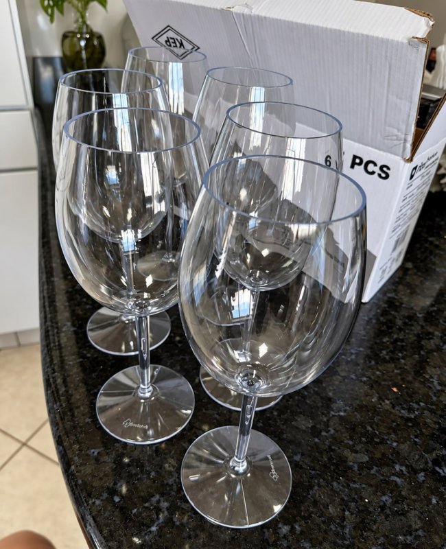 Taça De Vinho Transparente 600 Ml Elegance Premium Transparente Duracril
