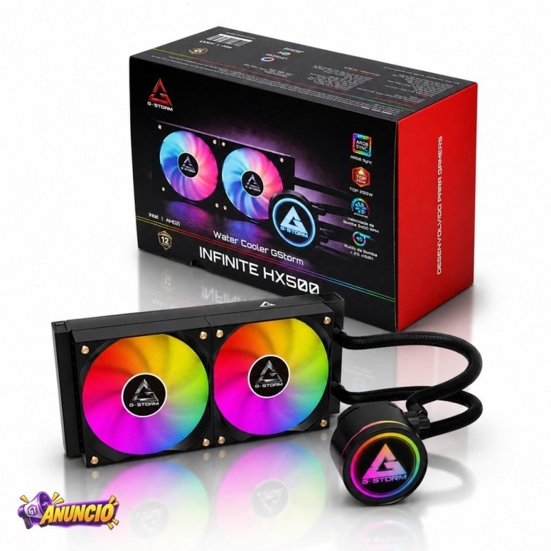 Water Cooler GStorm HX500 ARGB 240mm 290W Intel AMD