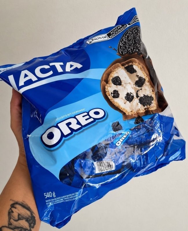 Wafer Lacta com Recheio de Oreo - Pacote 540g