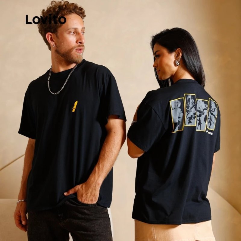 Camiseta Lovito x Free Fire Unissex Jogo Casual Confortável BRTSB1323BRL1353