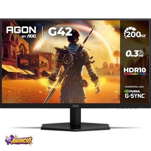 Monitor Gamer AOC AGON G42 27" 200Hz 0,3ms IPS HDR10 NVIDIA G-Sync 27G42HE